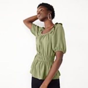 Nine West Women’s Square Neck Peplum Top